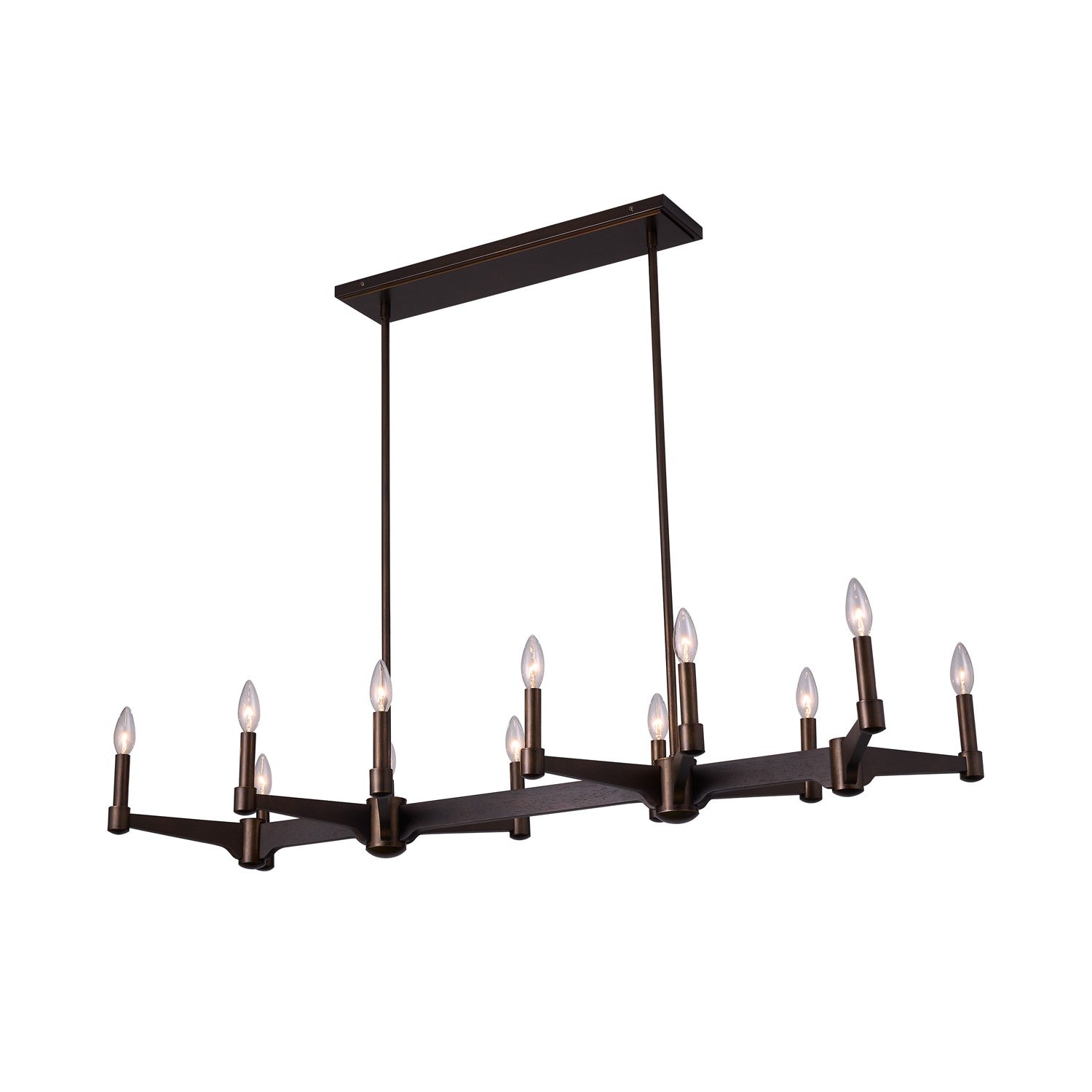 19'' Tono 12 Light Vintage Bronze Linear Pendant