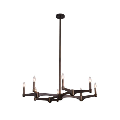 32.5'' Tono 8 Light Vintage Bronze Chandelier