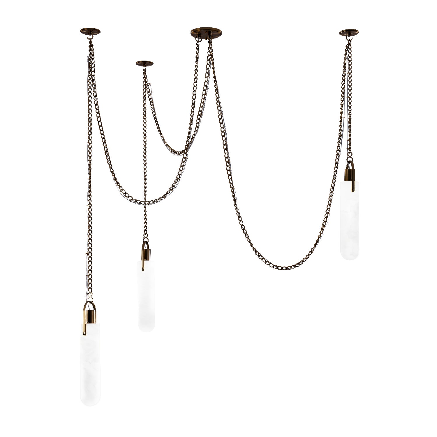 15.25'' Flint 3 Light Winter Brass Multi-Pendant