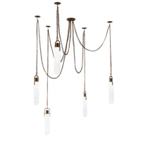 15.25'' Flint 5 Light Winter Brass Multi-Pendant