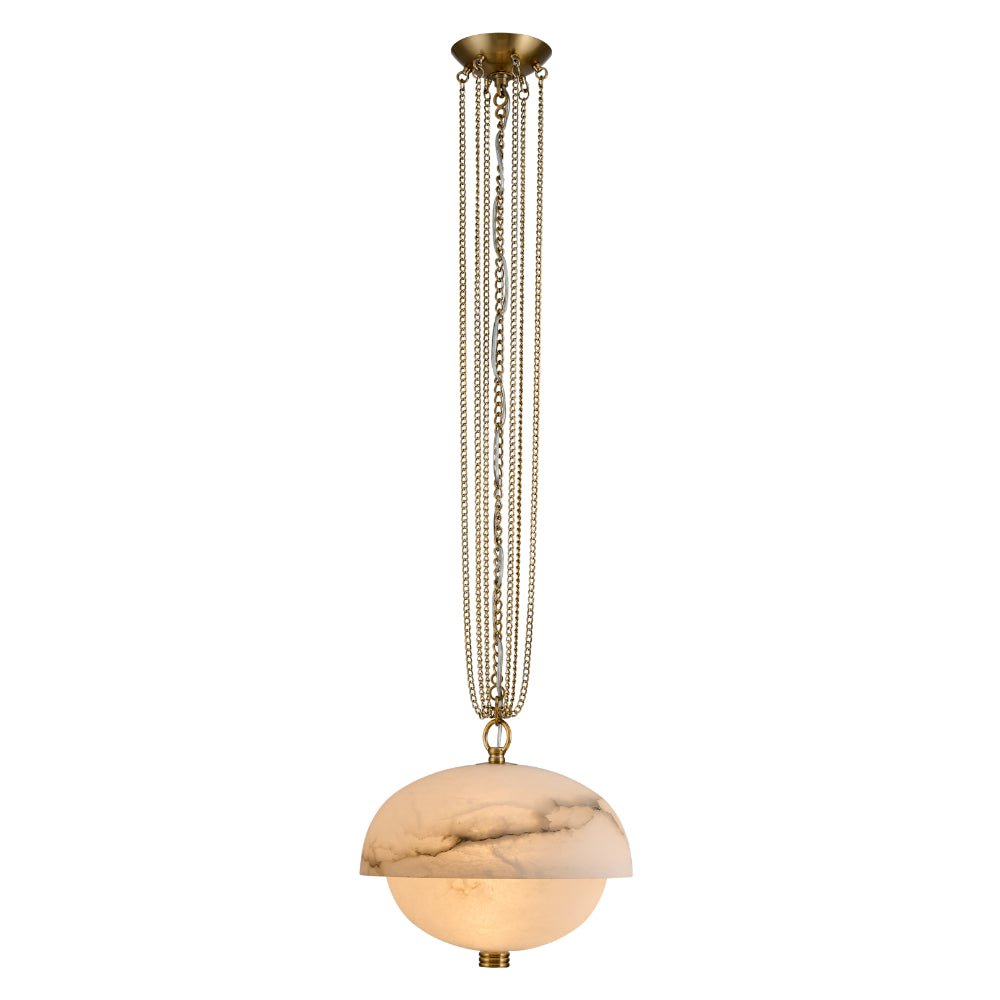 16'' Volterra 1 Light Winter Brass Pendant