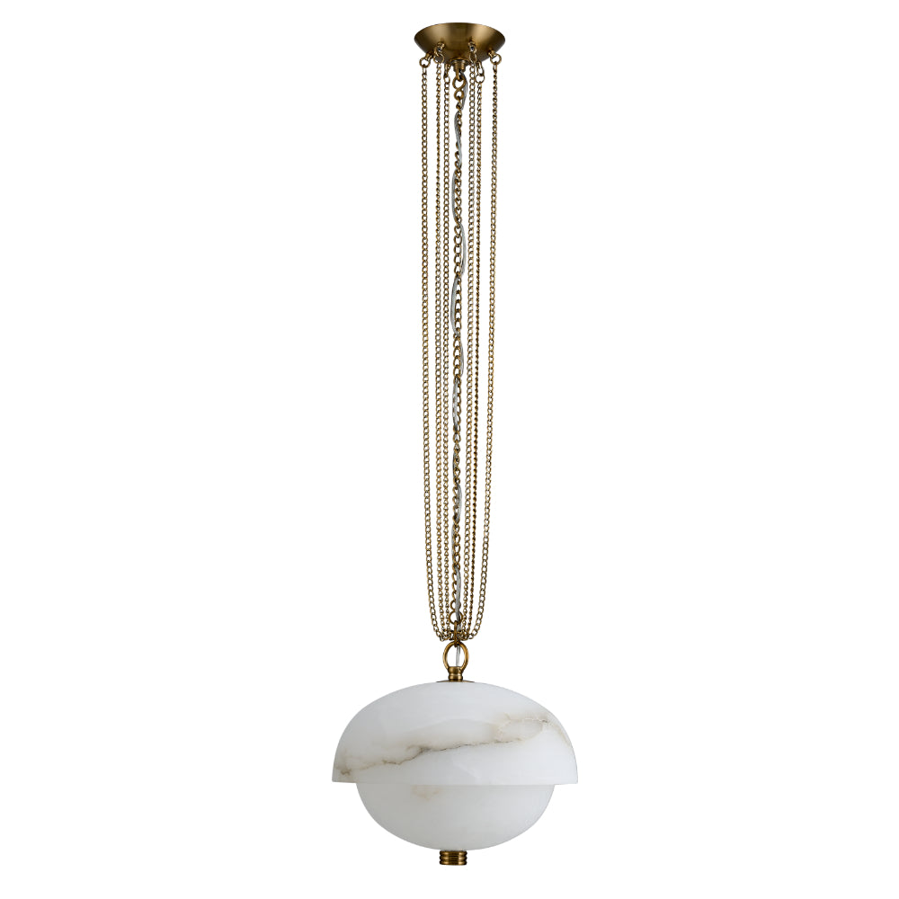 16'' Volterra 1 Light Winter Brass Pendant