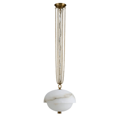 16'' Volterra 1 Light Winter Brass Pendant