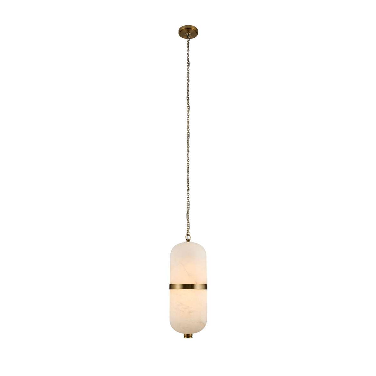 24'' Volterra 1 Light Winter Brass Pendant