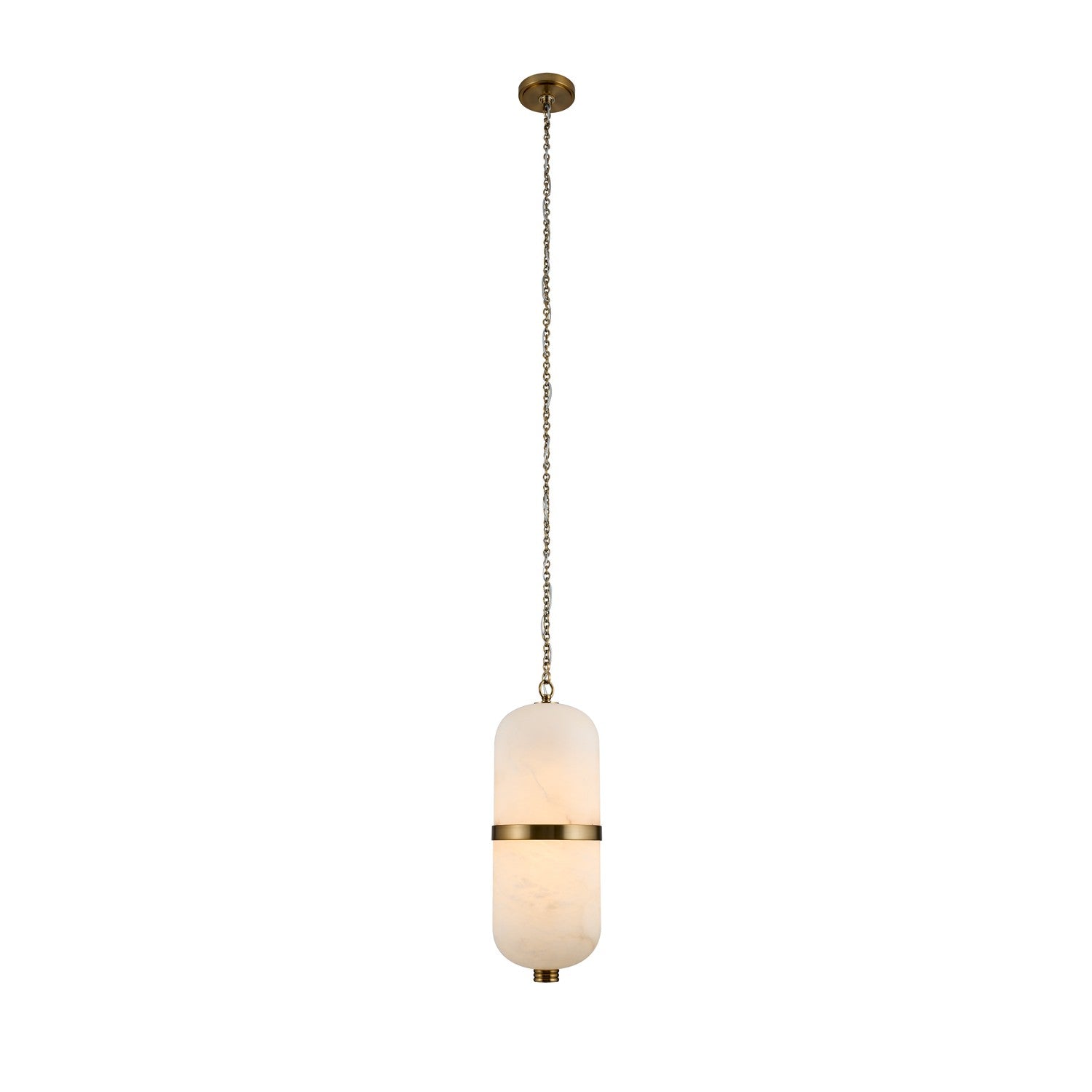 24'' Volterra 1 Light Winter Brass Pendant