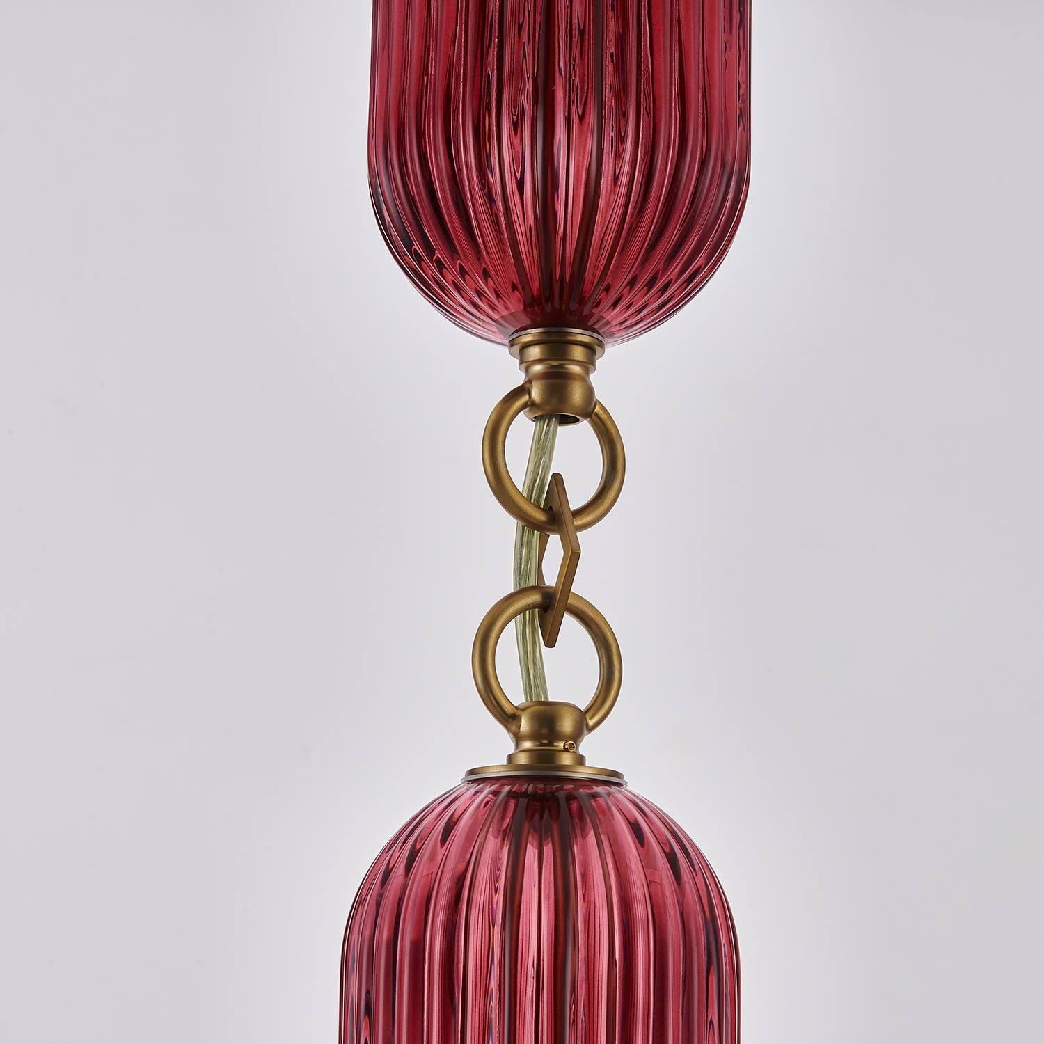 36'' Verde 1 Light Satin Brass Pendant