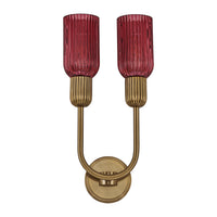 10'' Verde 2 Light Satin Brass Wall Sconce