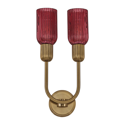 10'' Verde 2 Light Satin Brass Wall Sconce
