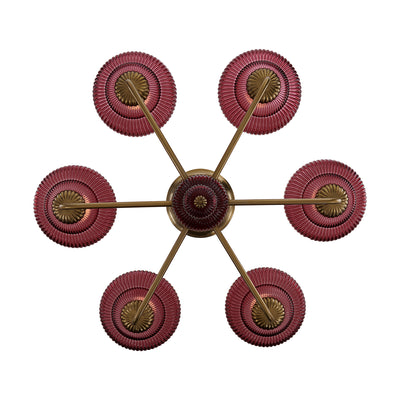40'' Verde 6 Light Satin Brass Chandelier