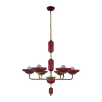 40'' Verde 6 Light Satin Brass Chandelier