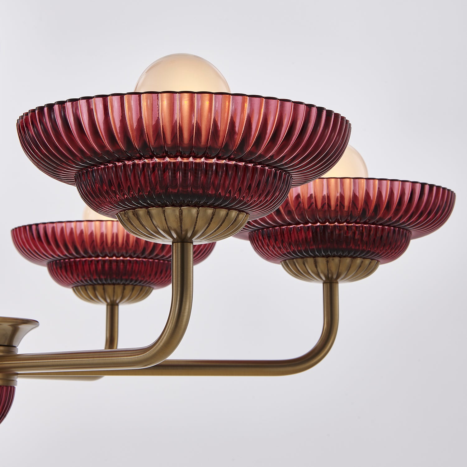40'' Verde 6 Light Satin Brass Chandelier