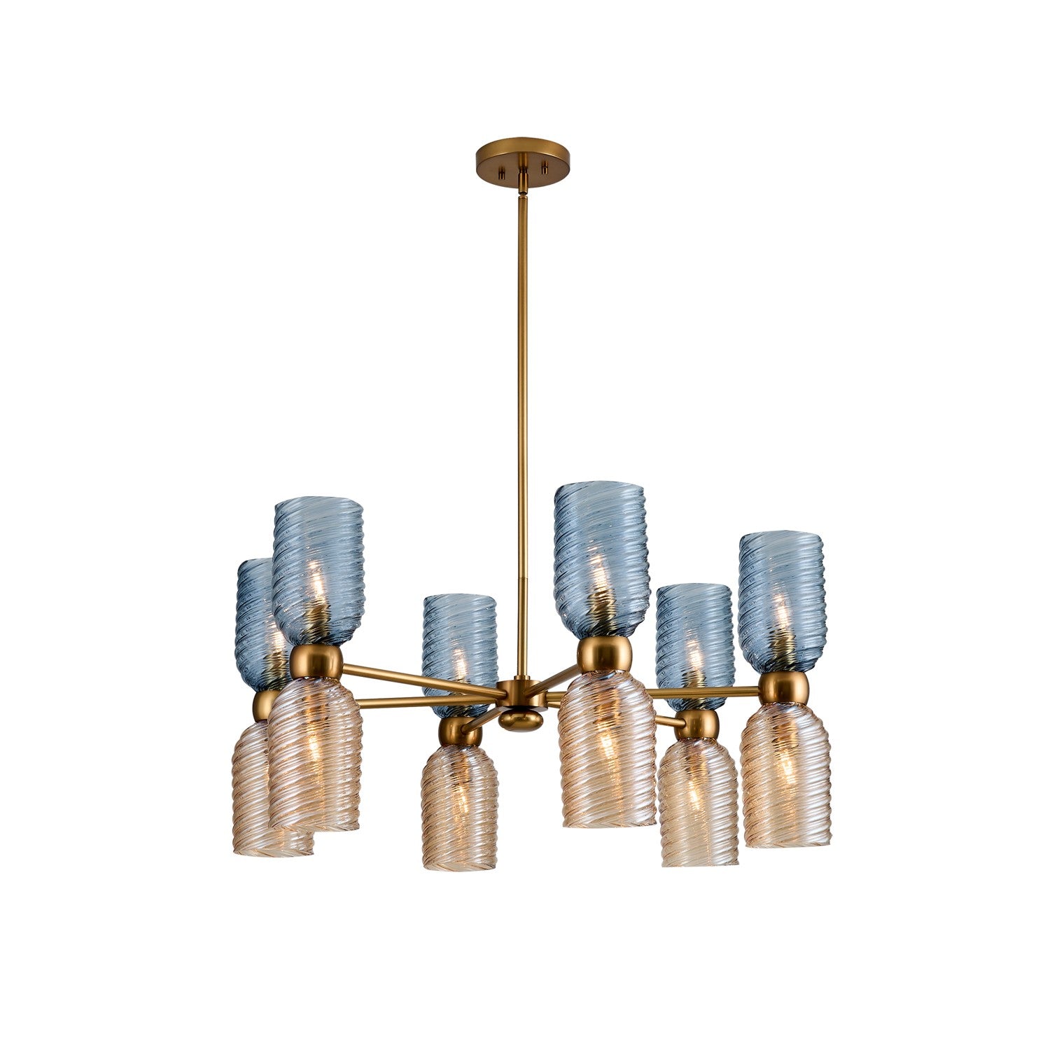 25'' Azul 12 Light Aged Gold Chandelier