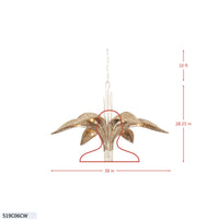Century Palm 6 Light Chandelier