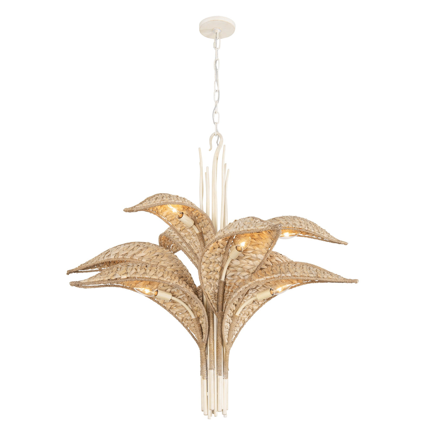 Century Palm 9 Light 3-Tier Chandelier