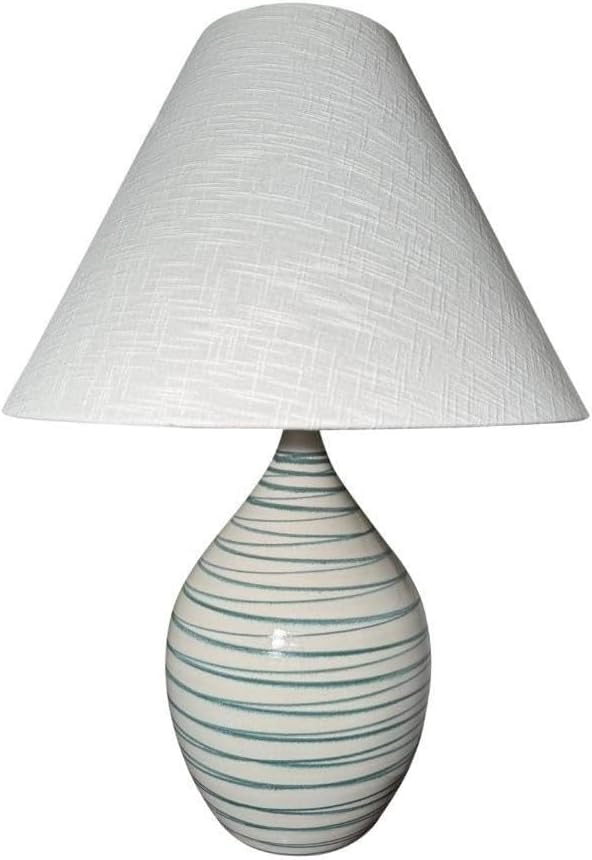 28-inch Scatchard Emerald Wave Table Lamp