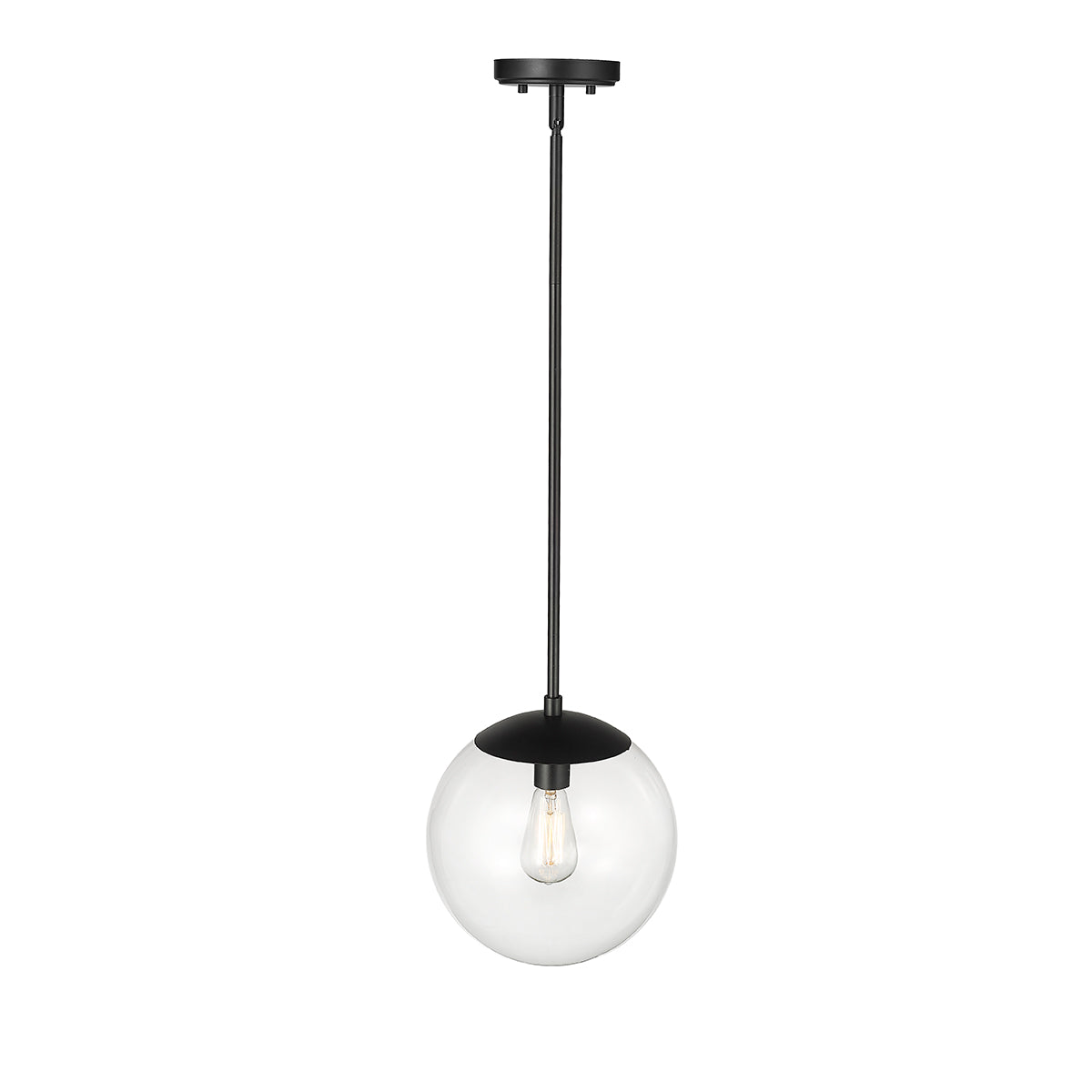 11.75'' Avell Matte Black 1 Light Pendant