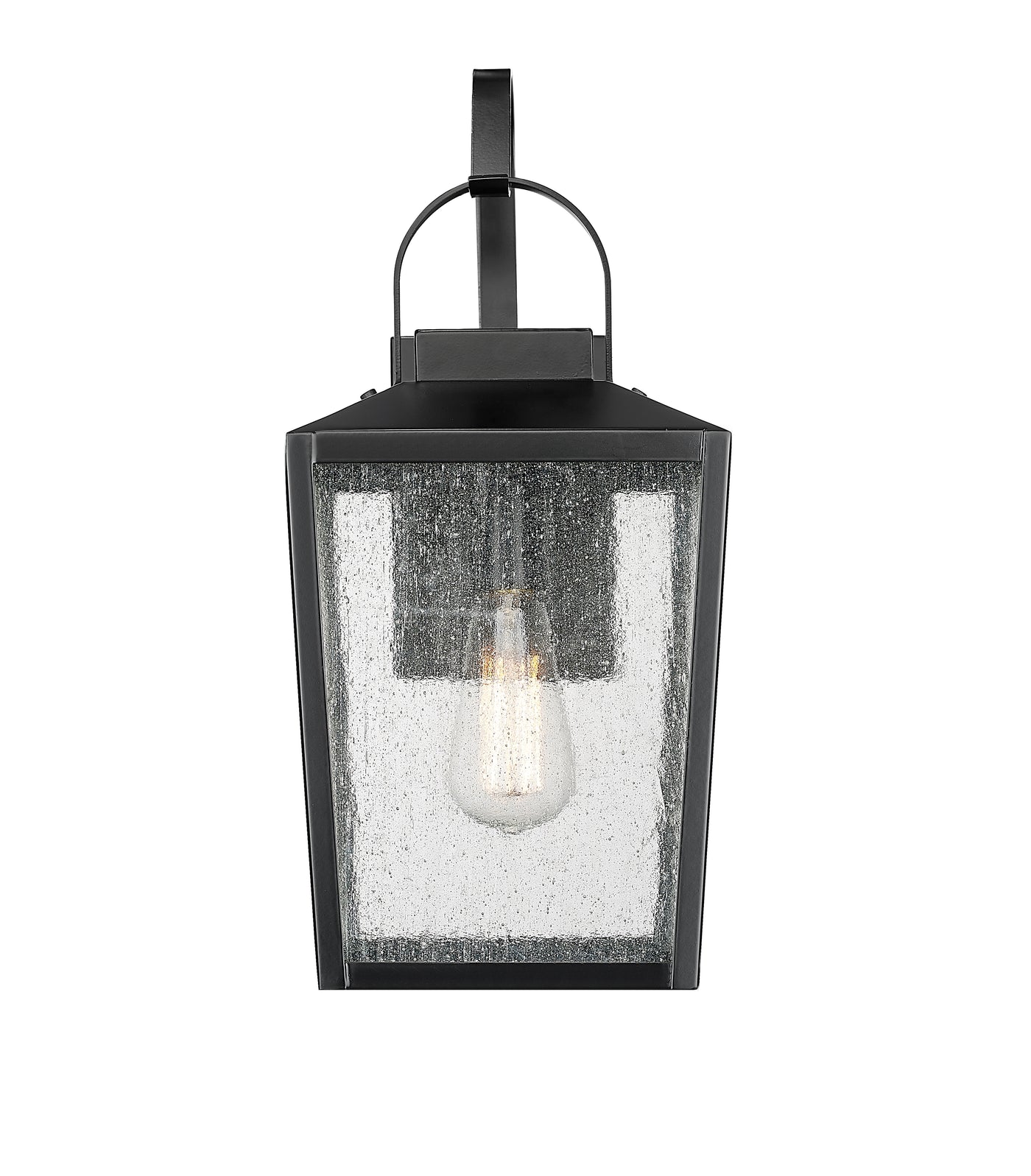 16-inch Devens Powder Coated Black 1-Light Outdoor Wall Sconce