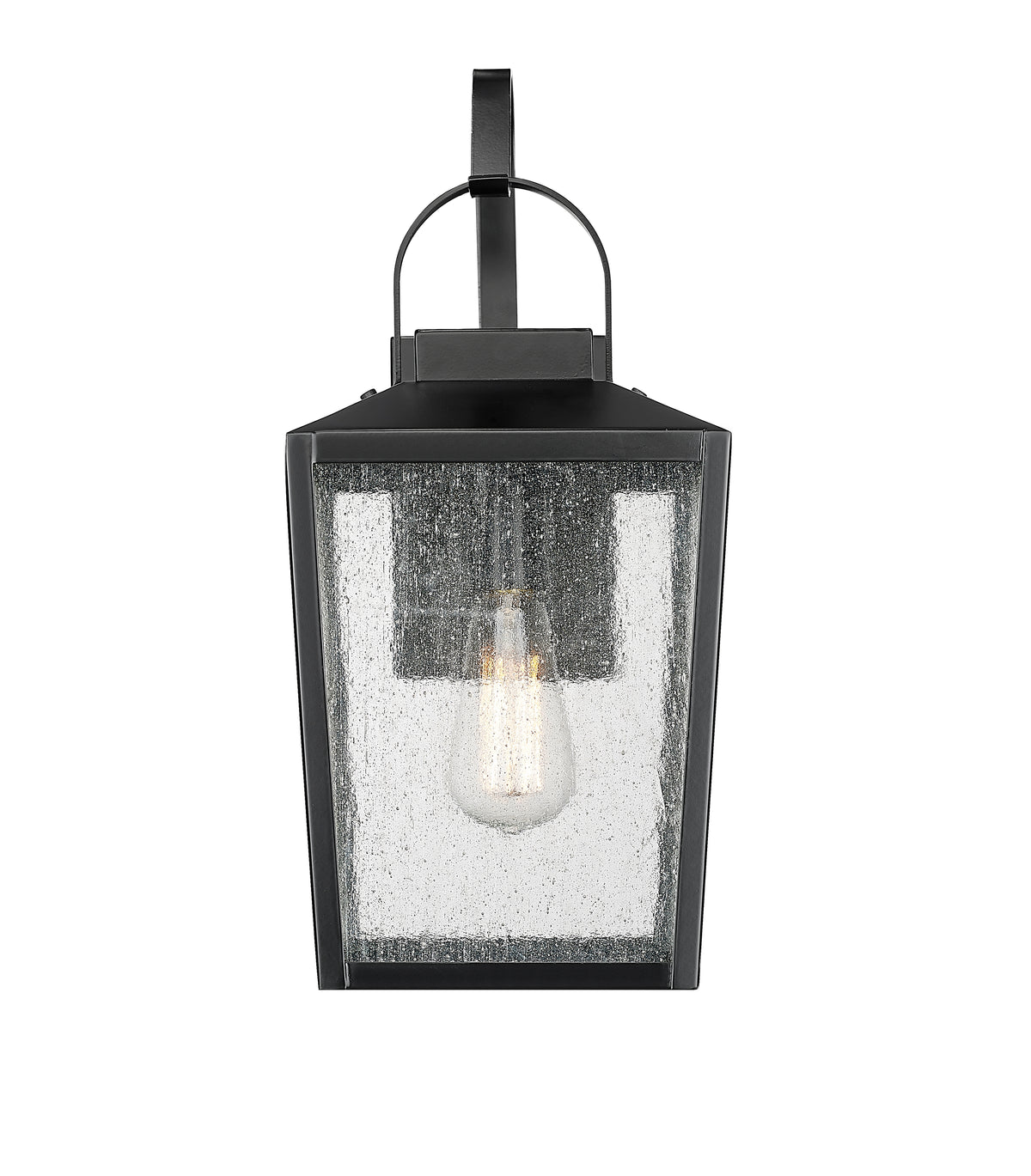 16-inch Devens Powder Coated Black 1-Light Outdoor Wall Sconce