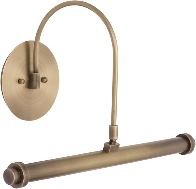 16-inch Slim-Line Antique Brass Direct Wire Picture Light