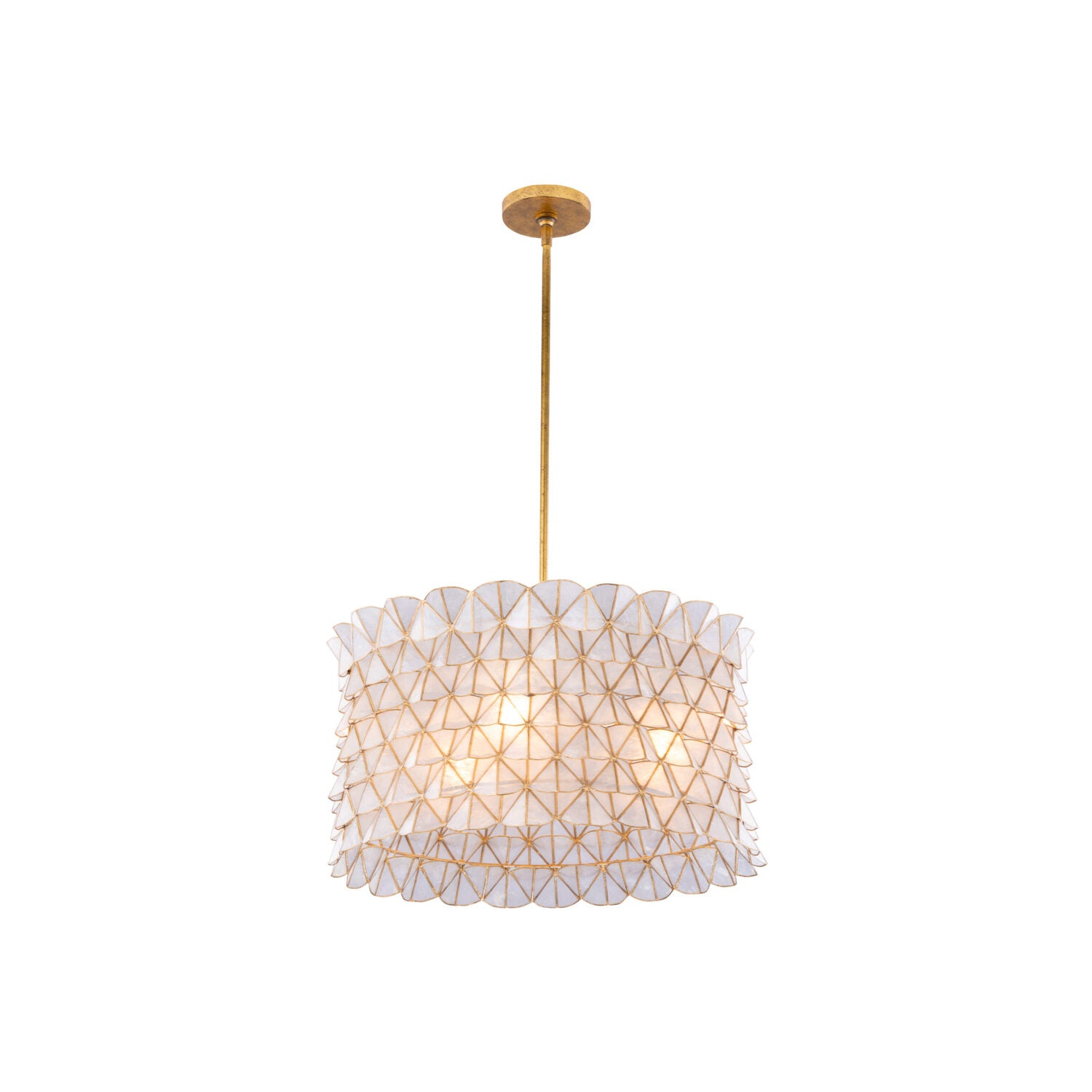 11.5'' Flair 3 Light Oxidized Gold Leaf Chandelier