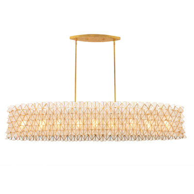 11.25'' Flair 9 Light Oxidized Gold Leaf Linear Pendant