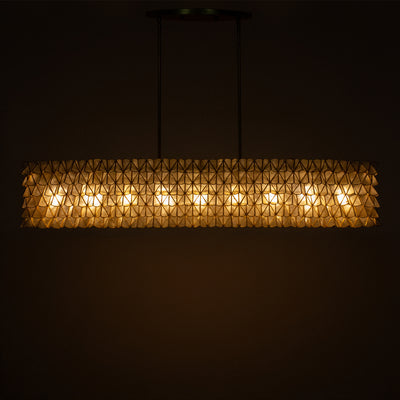 11.25'' Flair 9 Light Oxidized Gold Leaf Linear Pendant