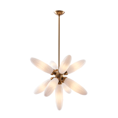 26'' Crest 9 Light Winter Brass Pendant