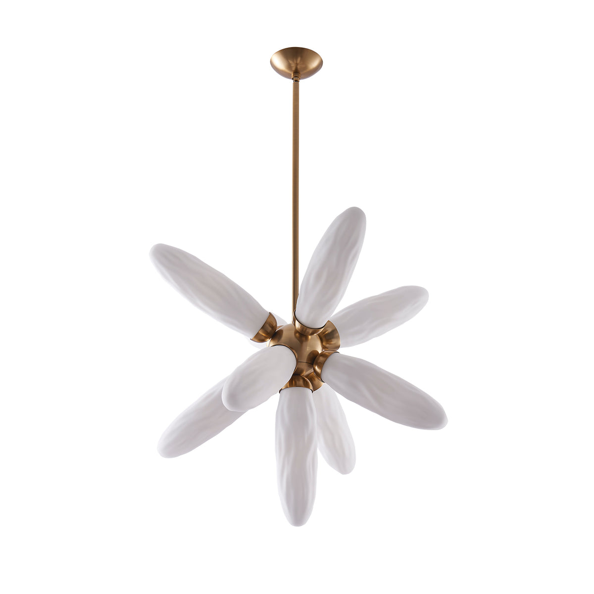 26'' Crest 9 Light Winter Brass Pendant