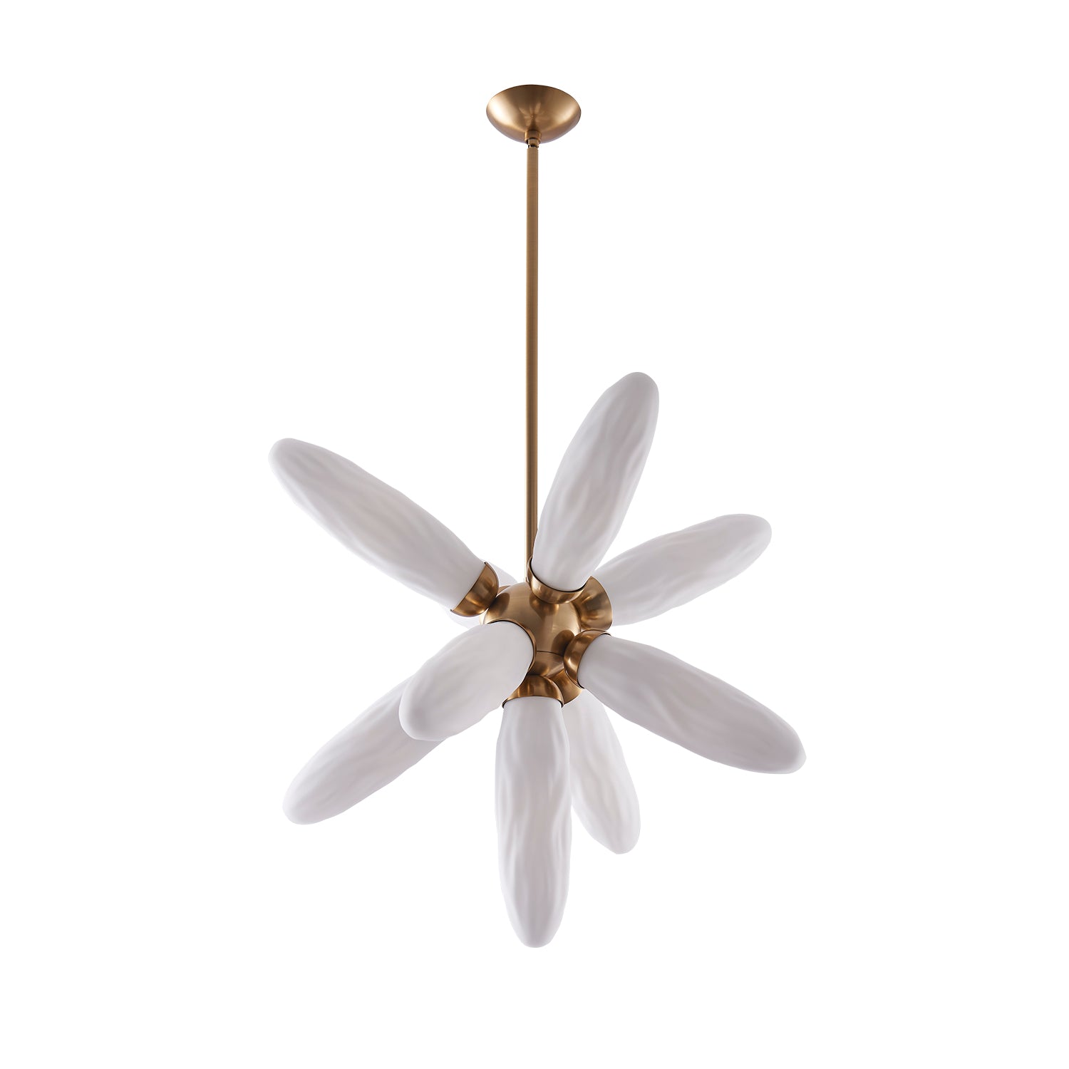 26'' Crest 9 Light Winter Brass Pendant
