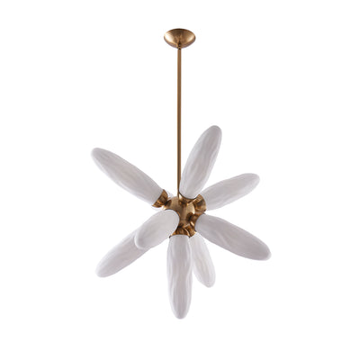 26'' Crest 9 Light Winter Brass Pendant