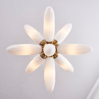 26'' Crest 9 Light Winter Brass Pendant