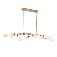 9'' Crest 6 Light Winter Brass Linear Pendant