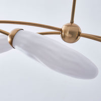 9'' Crest 6 Light Winter Brass Linear Pendant