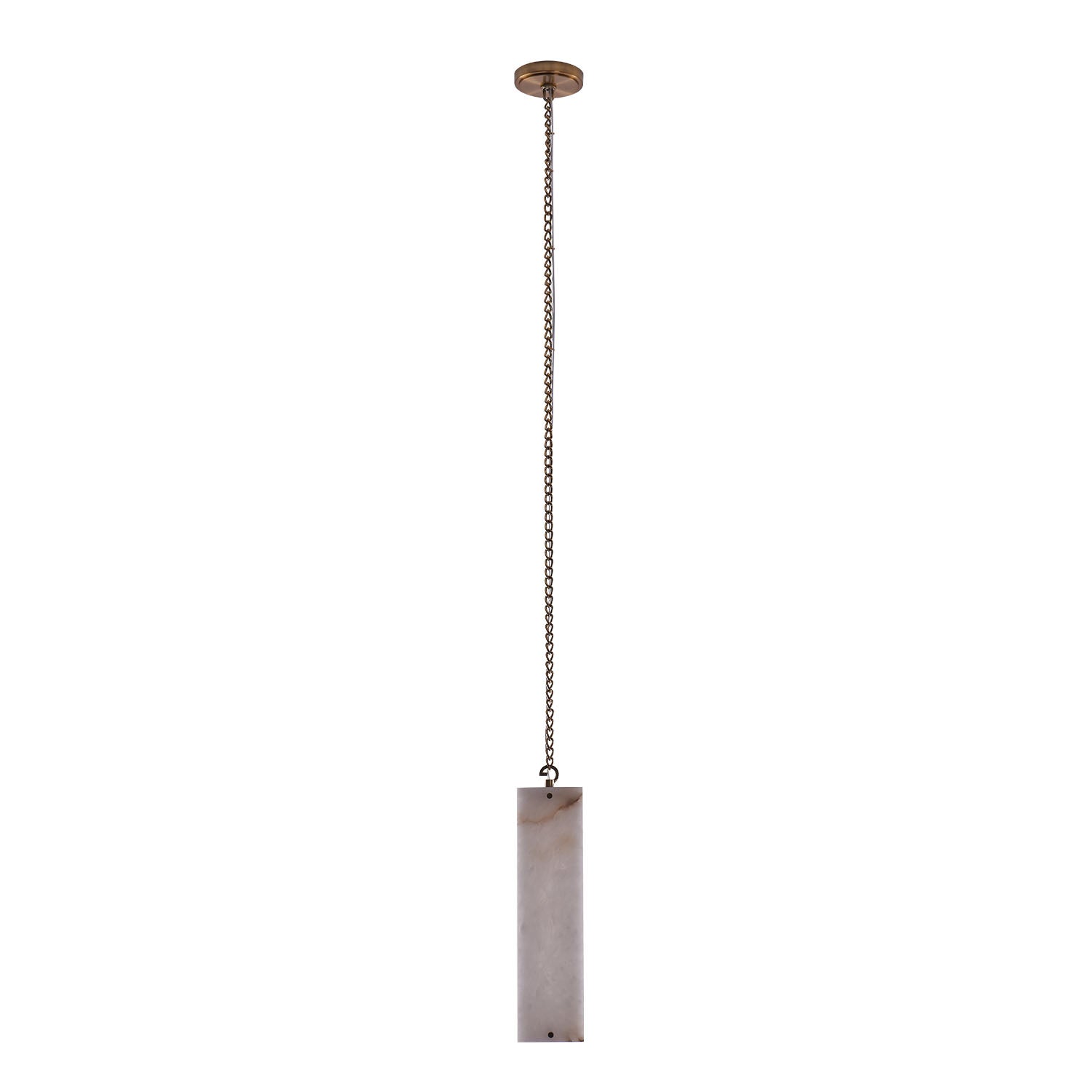 18.5'' Vertical 1 Light Winter Brass Pendant