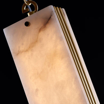 18.5'' Vertical 1 Light Winter Brass Pendant
