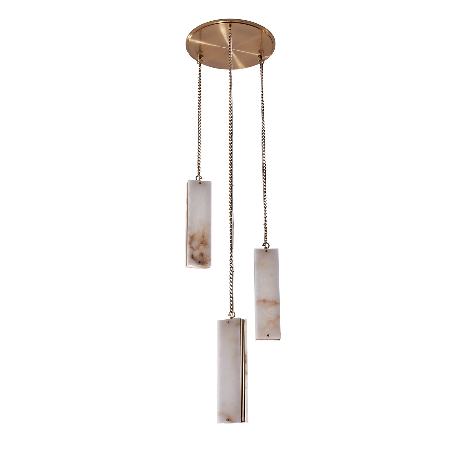 18.5'' Vertical 3 Light Winter Brass Multi-Pendant