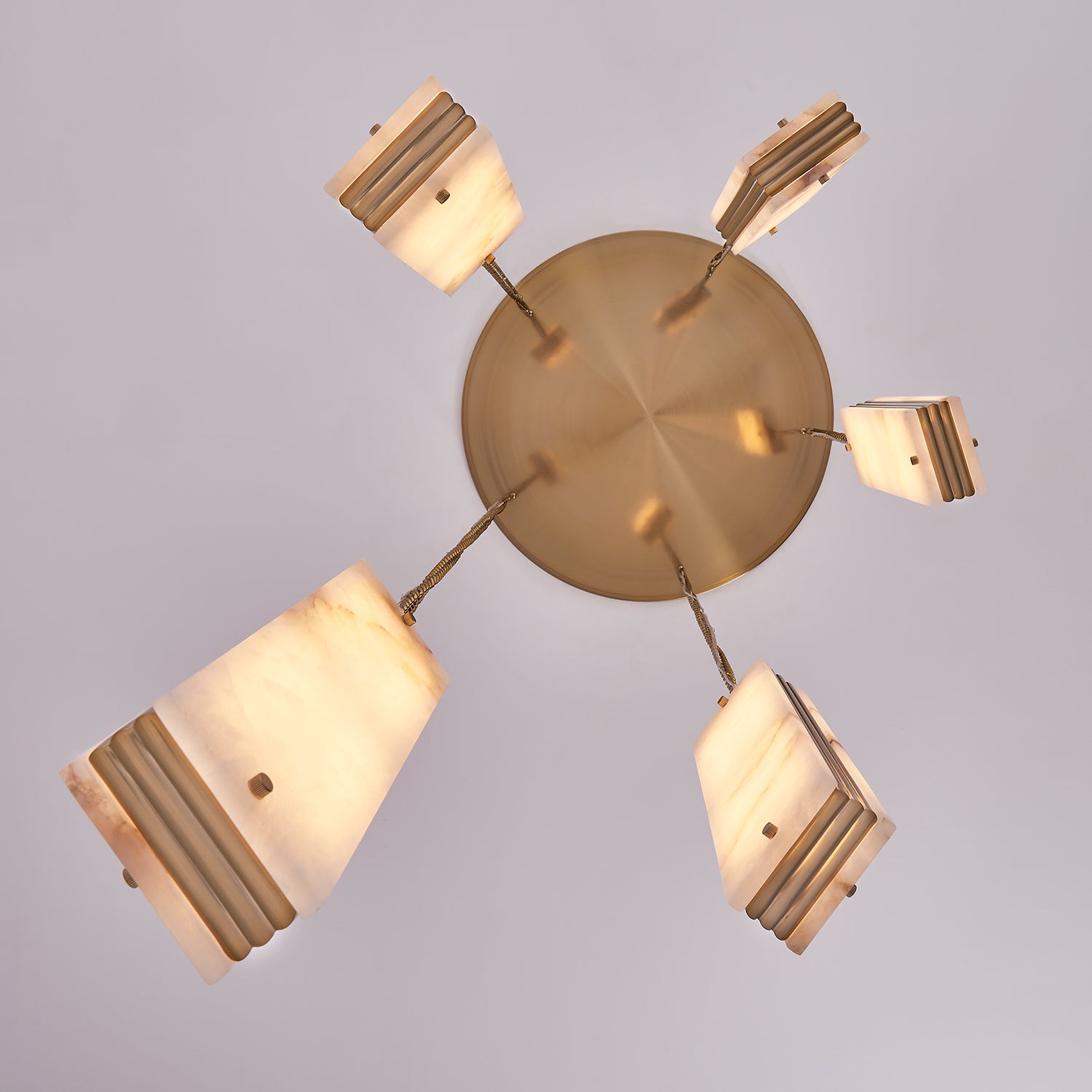 18.5'' Vertical 5 Light Winter Brass Multi-Pendant