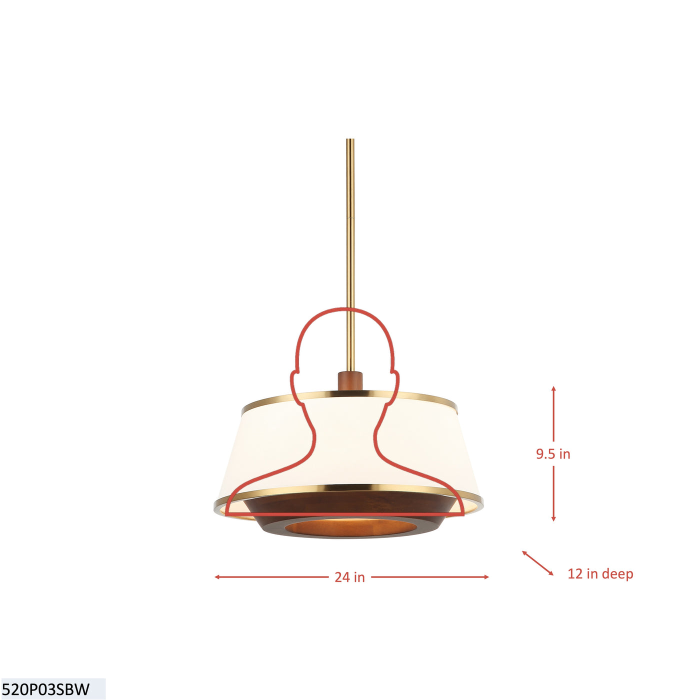Desert Flyer 3 Light Convertible Pendant/Semi-Flush