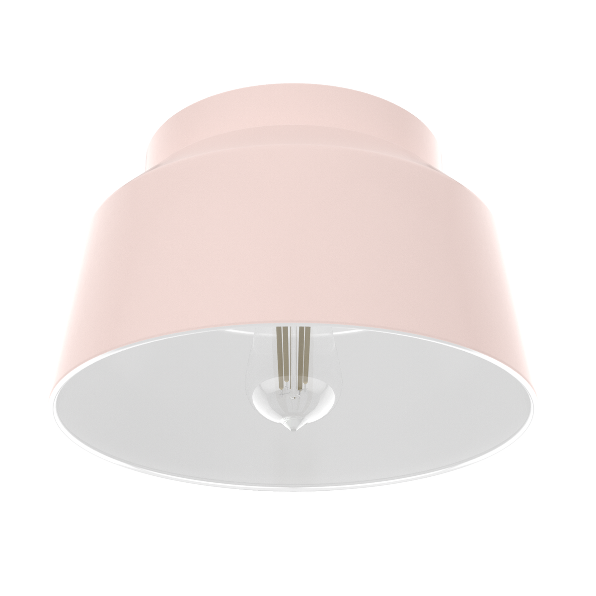 Cranbrook 11.5-inch 1-light Blush Pink Flush Mount Ceiling Light with Metal Shade