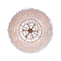 29'' Sphere 6 Light Pearlized Antique Brass Pendant