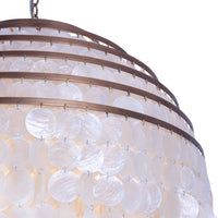 29'' Sphere 6 Light Pearlized Antique Brass Pendant