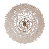 37.5'' Sphere 8 Light Pearlized Antique Brass Chandelier