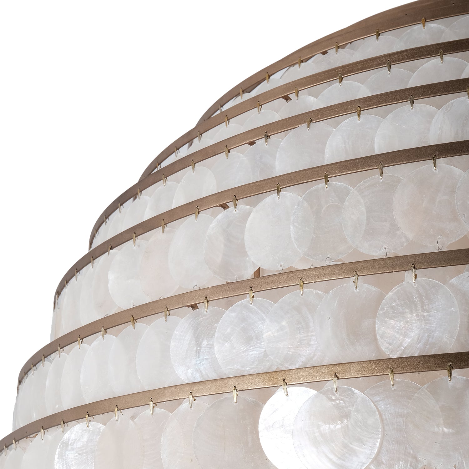 50'' Sphere 12 Light Pearlized Antique Brass Chandelier