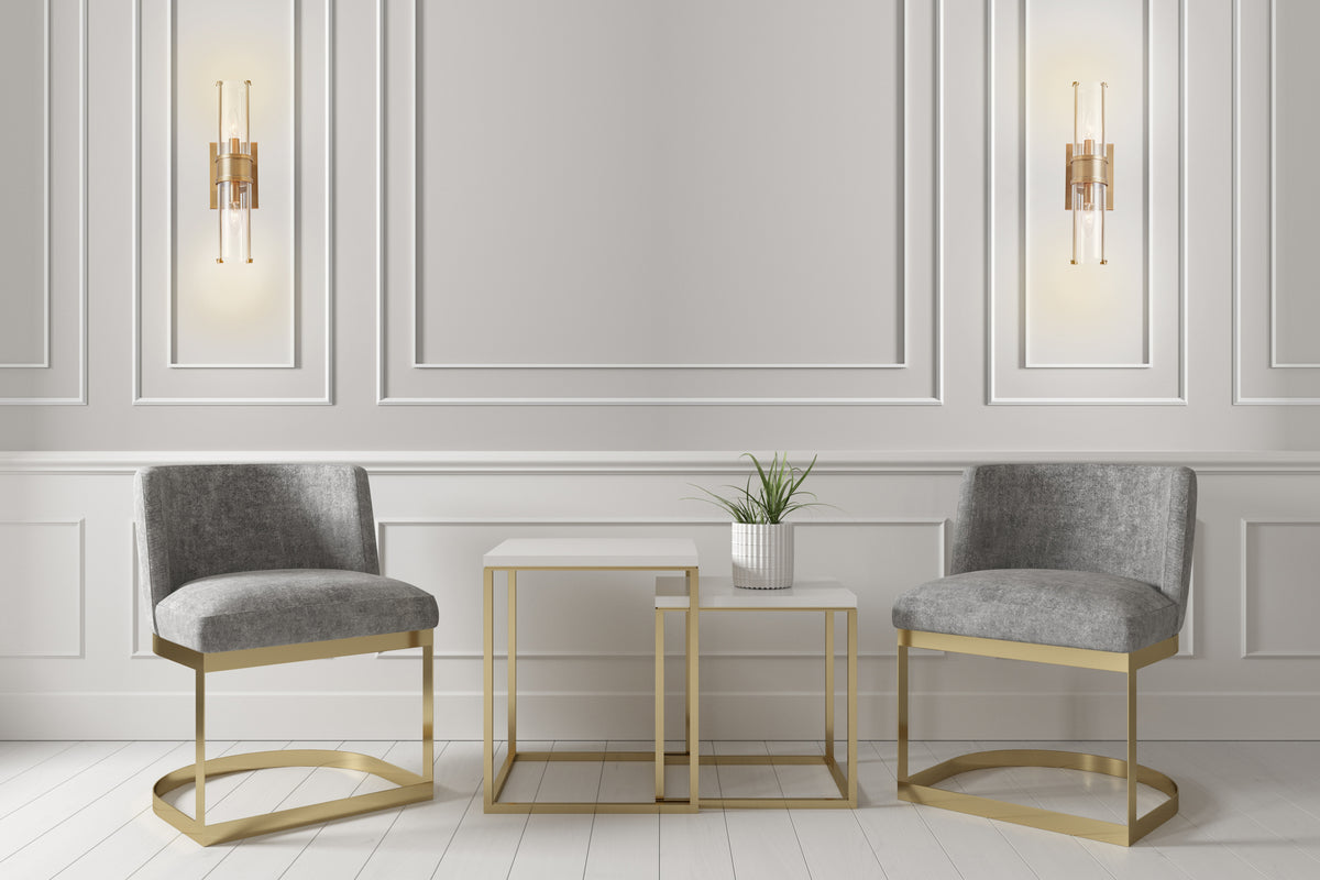 4.5'' Duet 2 Light Vintage Brass Wall Sconce