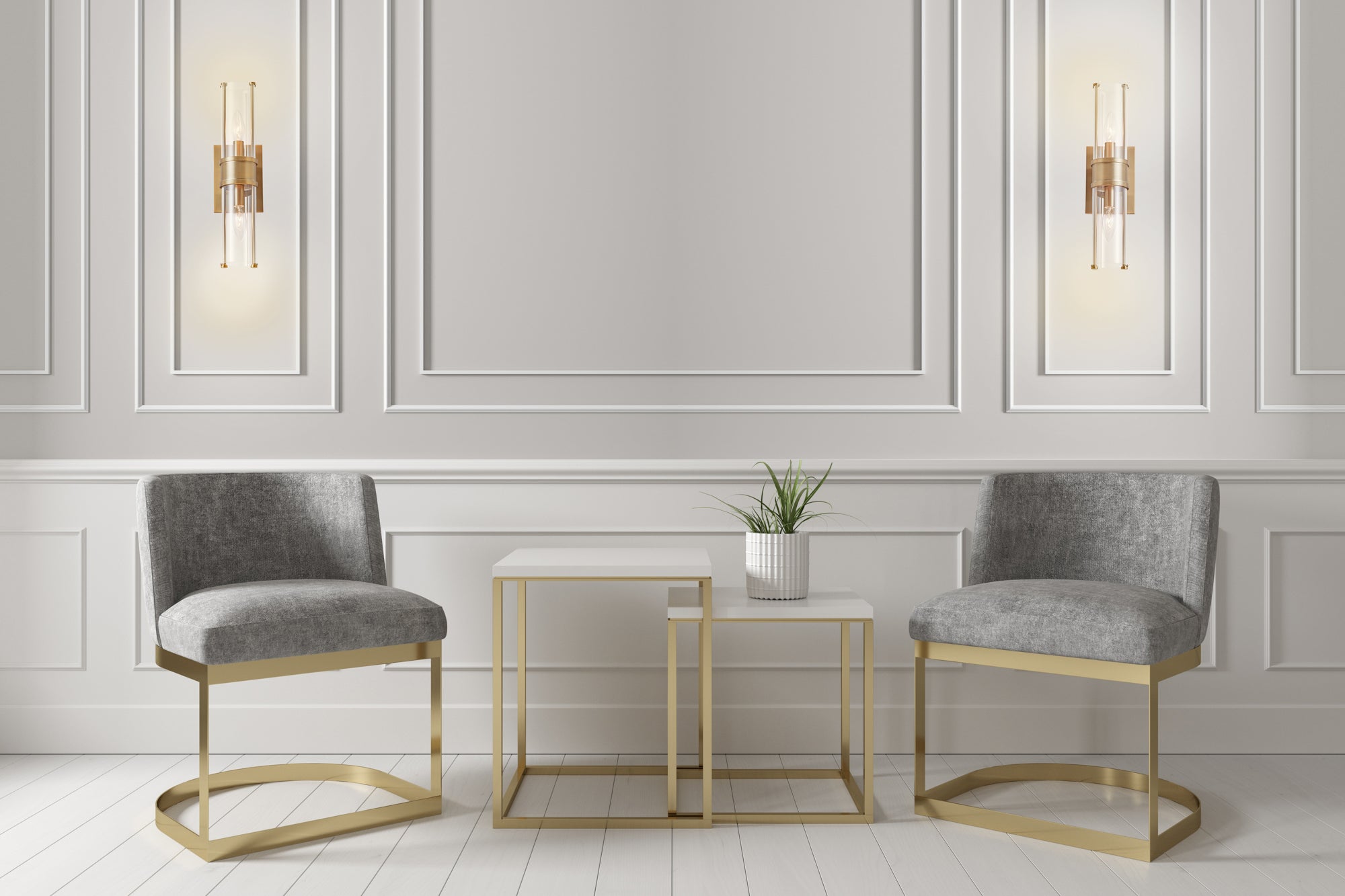 4.5'' Duet 2 Light Vintage Brass Wall Sconce