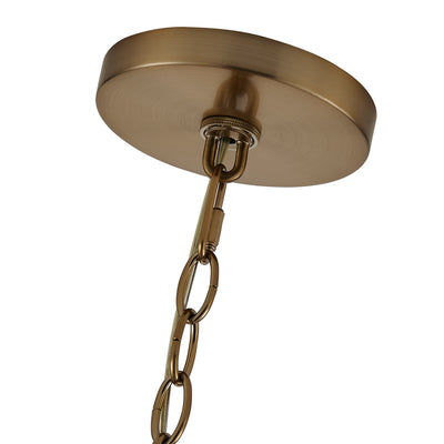 17'' Duet 12 Light Vintage Brass Chandelier