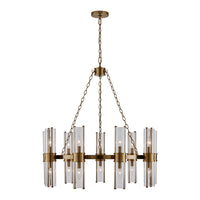 17'' Duet 18 Light Vintage Brass Chandelier