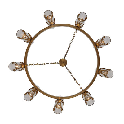 17'' Duet 18 Light Vintage Brass Chandelier