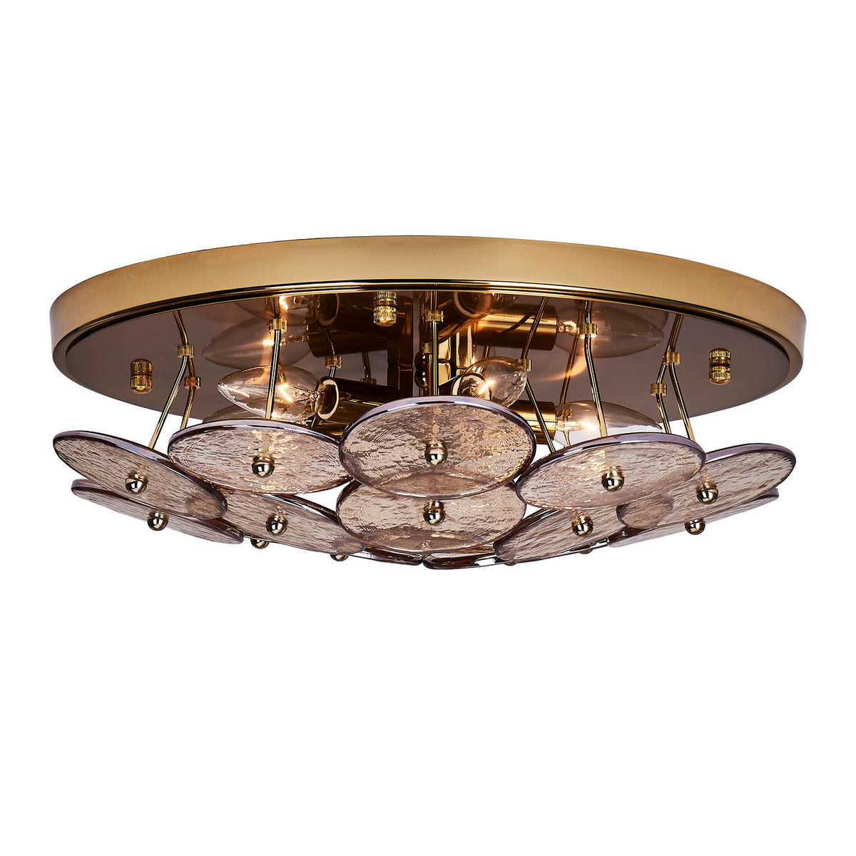 6'' Hortensia 5 Light Polished Winter Brass Flush Mount
