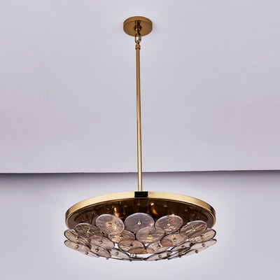 18'' Hortensia 5 Light Polished Winter Brass Pendant